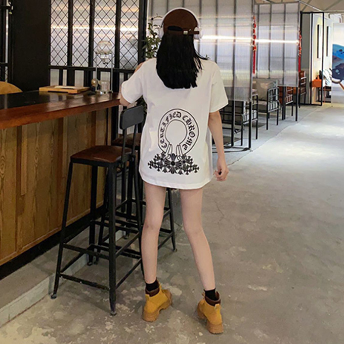 chrome hearts cemetery cross print short sleeve t-shirt